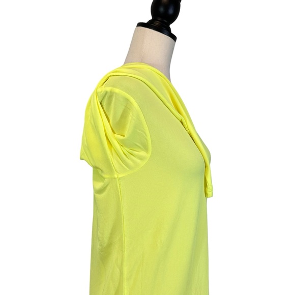 Christian Wijnants Mesh Top Lime Neon Yellow Long Sleeve Crewneck, Size L - Picture 7 of 13